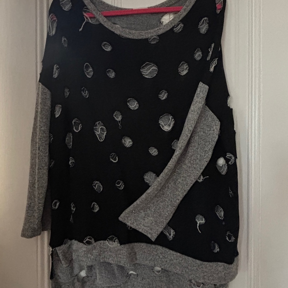 Myesper Gray Knit Sweater XL